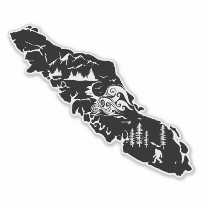 Adesivo Vancouver Island Places West Coast Vinyl Sticker (Frente)