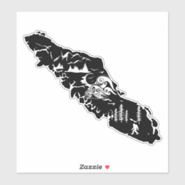 Adesivo Vancouver Island Places West Coast Vinyl Sticker