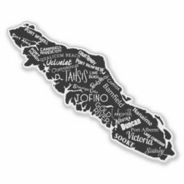 Adesivo Vancouver Island Places West Coast Vinyl Sticker