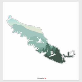 Adesivo Vancouver Island West Coast Design Vinyl Sticker