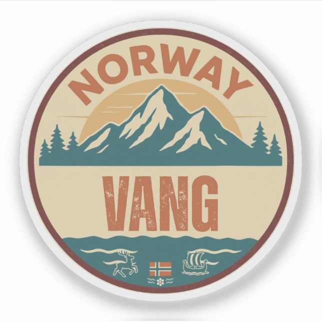 Adesivo Vang, Norge Noruega (Frente)