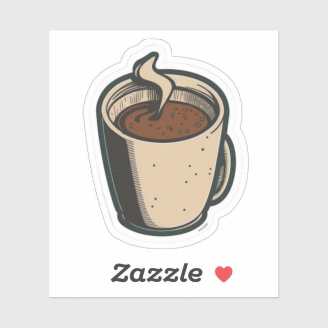 Adesivo vareta de café gelada" "vareta de café gelada" (Folha)