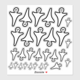 Adesivo Várias Palavras-Fantasmas de Halloween