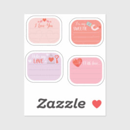 Adesivo Variedade I Love You Sticky Note Stickers