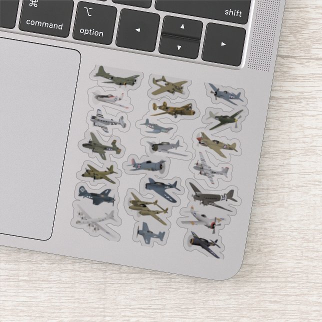 Adesivo Vários aviões americanos WW2 (Detalhe)