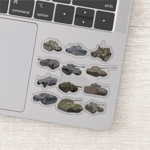 Adesivo Vários tanques WW2 alemães