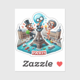 Adesivo Various Places: Caffee in Paris. Sticker #1