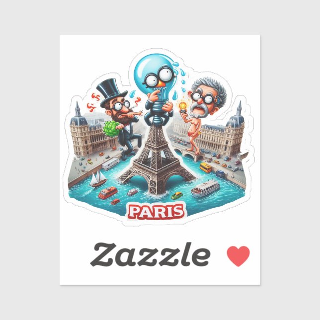 Adesivo Various Places: Caffee in Paris. Sticker #1 (Folha)