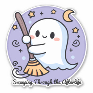 Adesivo Varrendo o Além Cute Ghost
