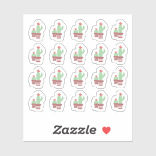 Adesivo Vasos de Terracota de Cacto Formas Floral Selva