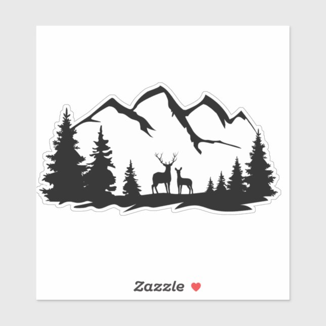 Adesivo Veado e vinil. (Folha)