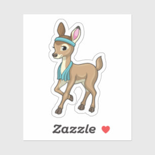 Adesivo Veado na Malhação com Toalha