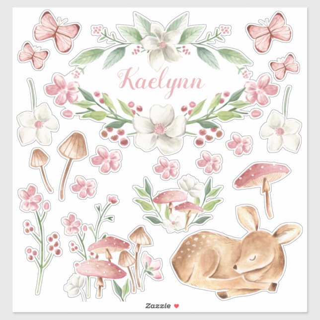 Adesivo Vedante De Cérebro Rosa De Cogumelo Conjunto De St (Folha)