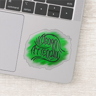 Adesivo Vegan Friendly Lettering