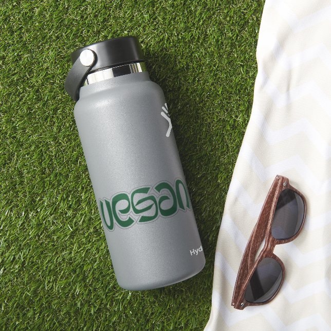 Adesivo Vegan Green Typografia Art (HydroFlask Insitu)