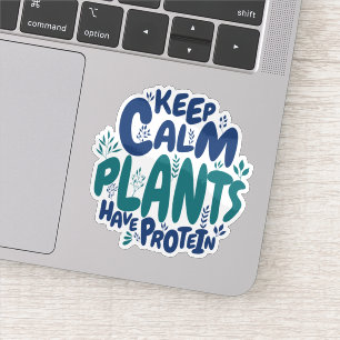 Adesivo Vegan Mantém Plantas Calmas Diversão Vegetal De Pr