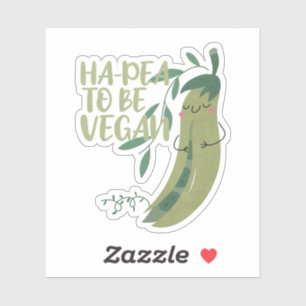Adesivo Vegan Pun: Ha-pea para ser Vegan