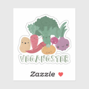 Adesivo Vegan Pun: Vegangster