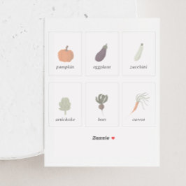 Adesivo Vegetable seed pack 2x3 Inch Label Set