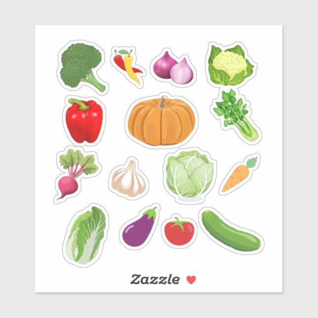 Adesivo Veggie Vinyl Stickers (Folha)