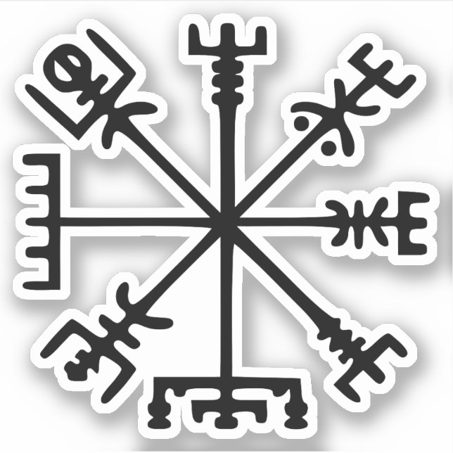 Adesivo Vegvísir (Viking Compass) (Frente)
