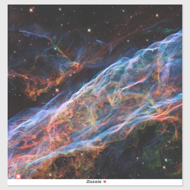 Adesivo Veil Nebula Supernova Mantém Telescópio Hubble (Folha)