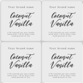 Adesivo Vela de embalagem simples e transparente minimalis