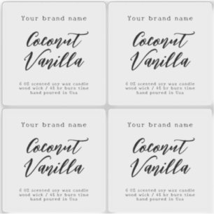 Adesivo Vela de embalagem simples e transparente minimalis