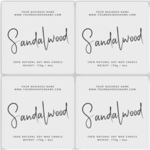 Adesivo Vela transparente e simples de cosméticos de embal