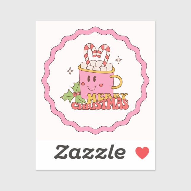 Adesivo Velas de Taça Feliz Natal (Folha)