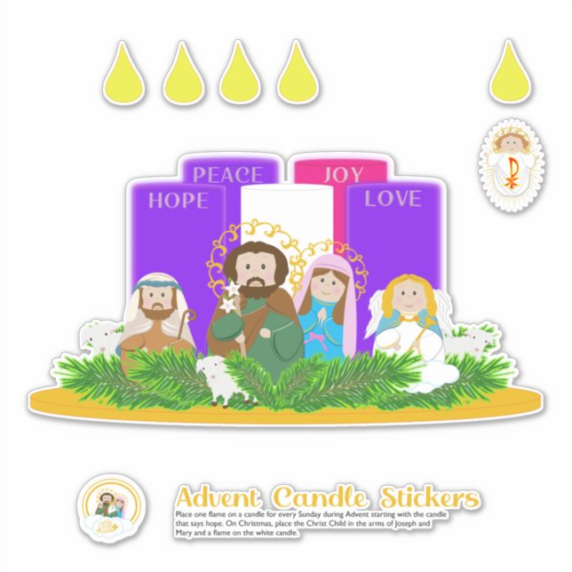 Adesivo Velas grandes para velas (Frente)