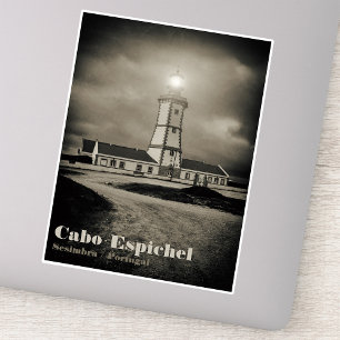 Adesivo Velho farol em uma noite de tempestade