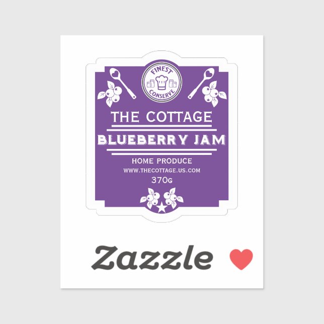 Adesivo Vendedor de Emperramento de Blueberry (Folha)