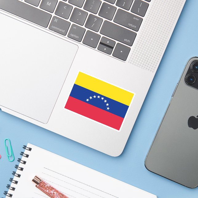 Adesivo Venezuela flag vinyl stickers (Notebook com iPhone)