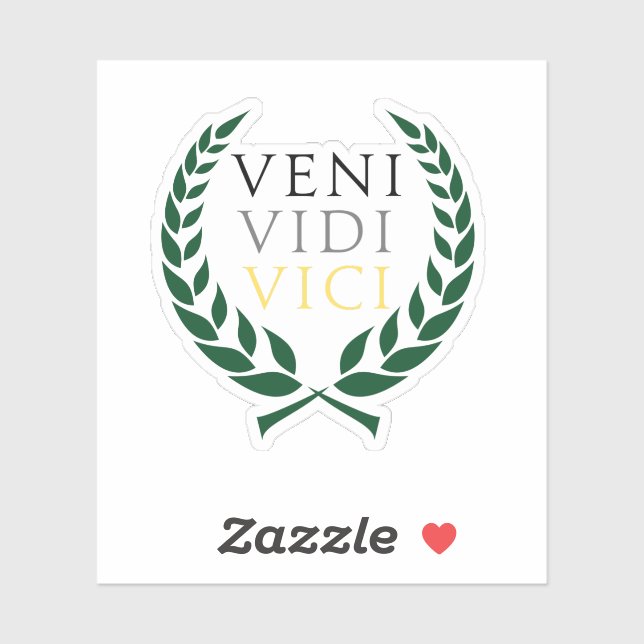 Adesivo Veni Vidi Vici | Zazzle Portugal