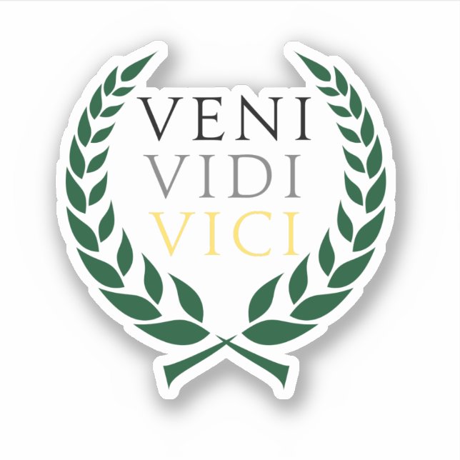 Adesivo Veni Vidi Vici de César (Frente)