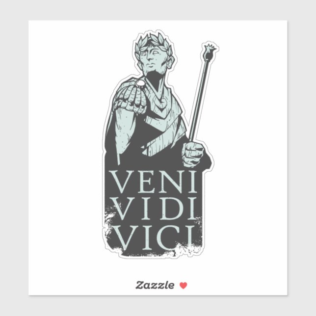 Adesivo Veni Vidi Vici Julius Caesar Roman (Folha)