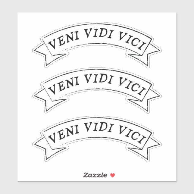 Adesivo VENI VIDI VICI - Vim ver que conquistei o Vinil (Folha)