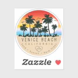 Adesivo Venice Beach California Retro Palm tree Souvenir