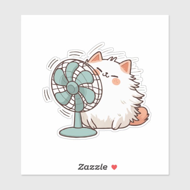 Adesivo Ventilador de Cat (Folha)