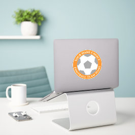 Adesivo Ventilador de futebol personalizado com o Laptop d