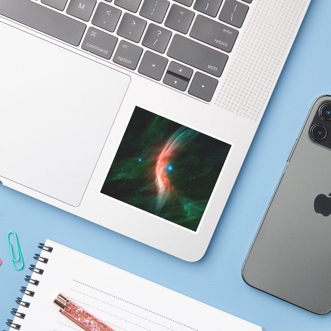 Adesivo Ventos Estelares Saem De Zeta Ophiuchi. (Notebook com iPhone)