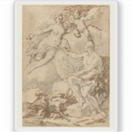 Adesivo Vênus recebendo das armas vulcânicas de Aeneas