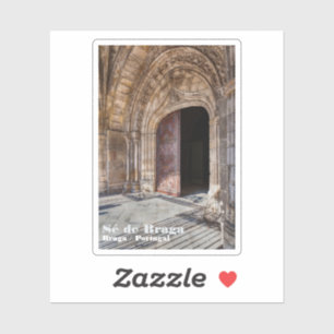 Adesivo Ver o Portal da Catedral de Braga. Braga, Portugal