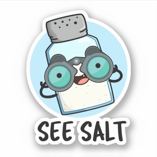 Adesivo Ver Salt Funny Sea Salt Pun (Frente)