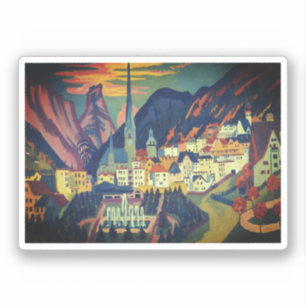 Adesivo Verão em Davos por E.L. Kirchener (1925)