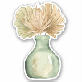 Adesivo Verde Folha Pastel Floral Boho Fofo