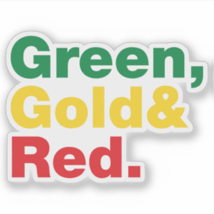 Adesivo Verde, ouro & vermelho