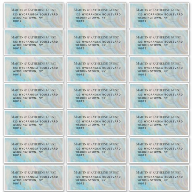 Adesivo Verdigris Agate Mailing Labels 21 por Folha (Frente)