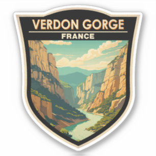Adesivo Verdon Gorge France Viagem Art Vintage